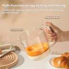 Kitchen Mixing Cup | Manual Stirring Beater With Spring Handle VexonGear
