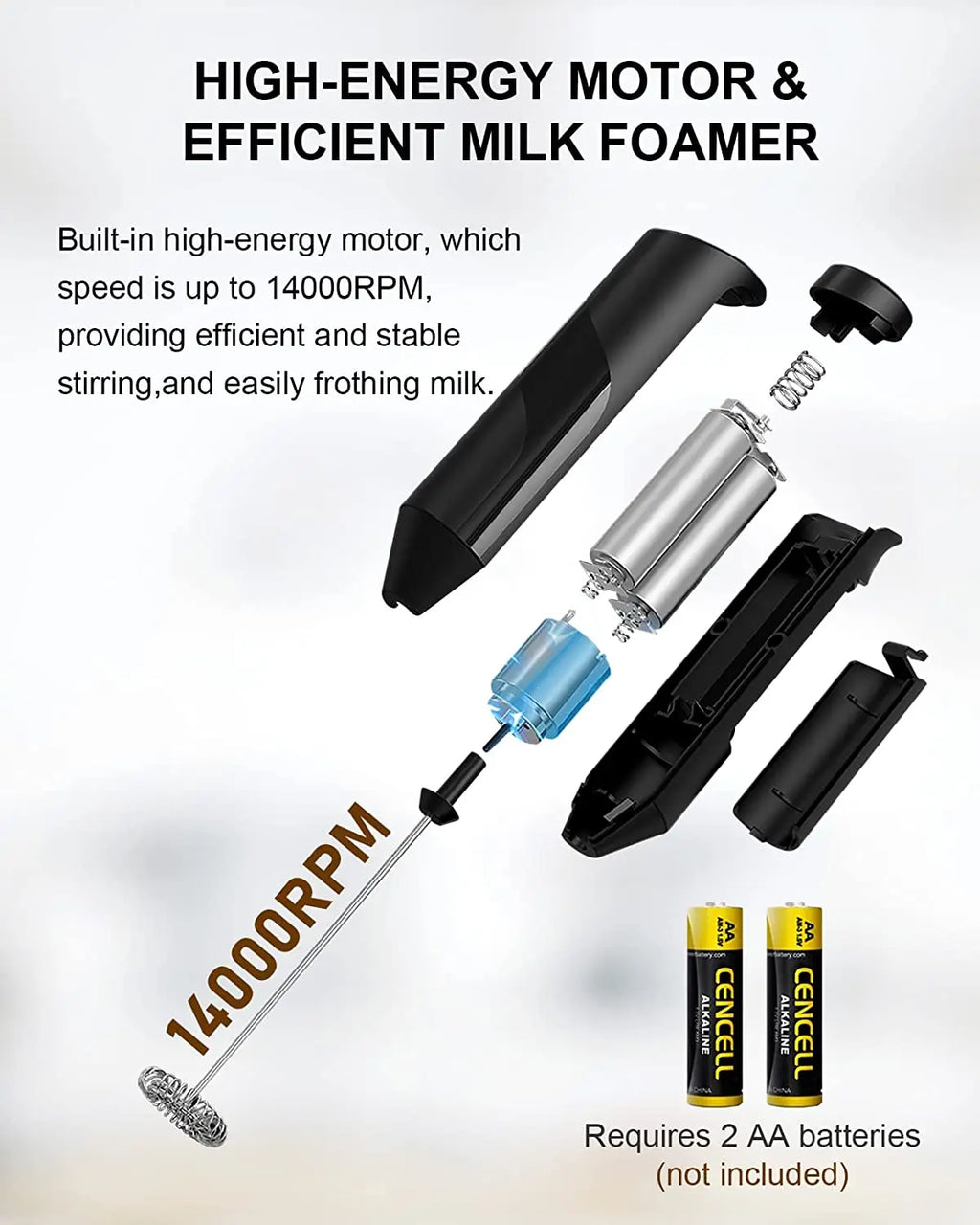 Electric Milk Frother | Professional Handheld Coffee Whisk VexonGear
