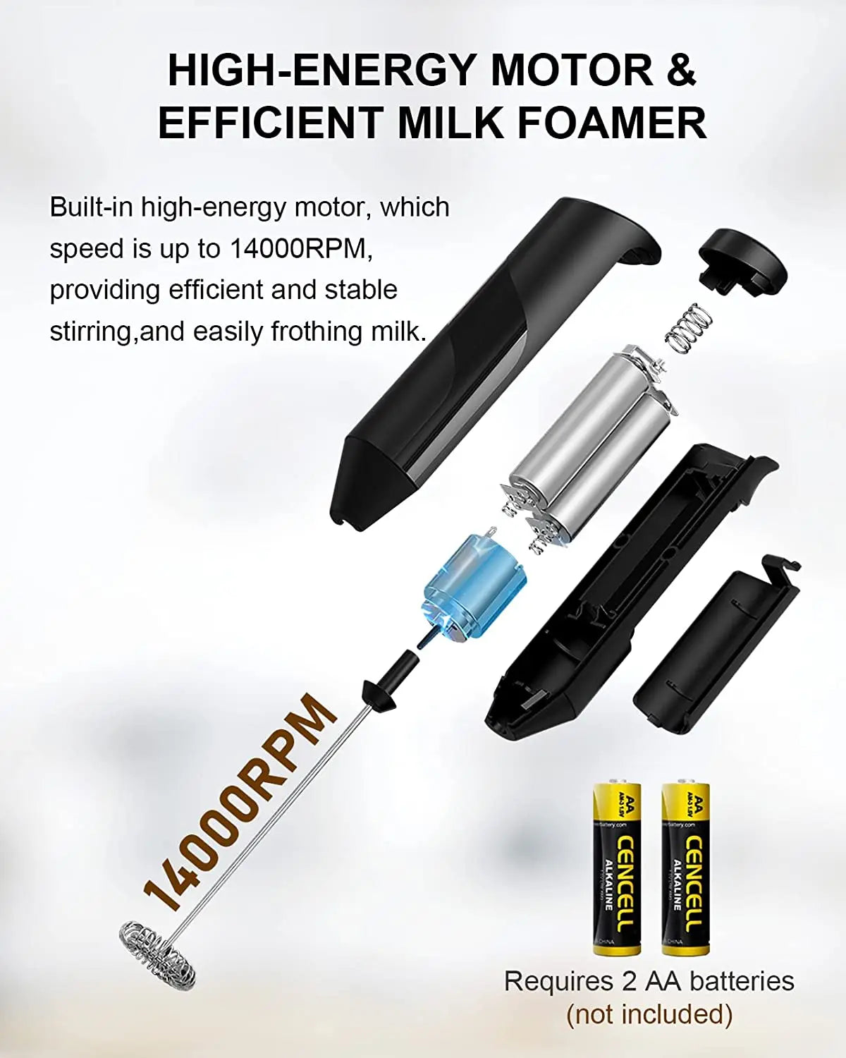 Electric Milk Frother | Professional Handheld Coffee Whisk VexonGear