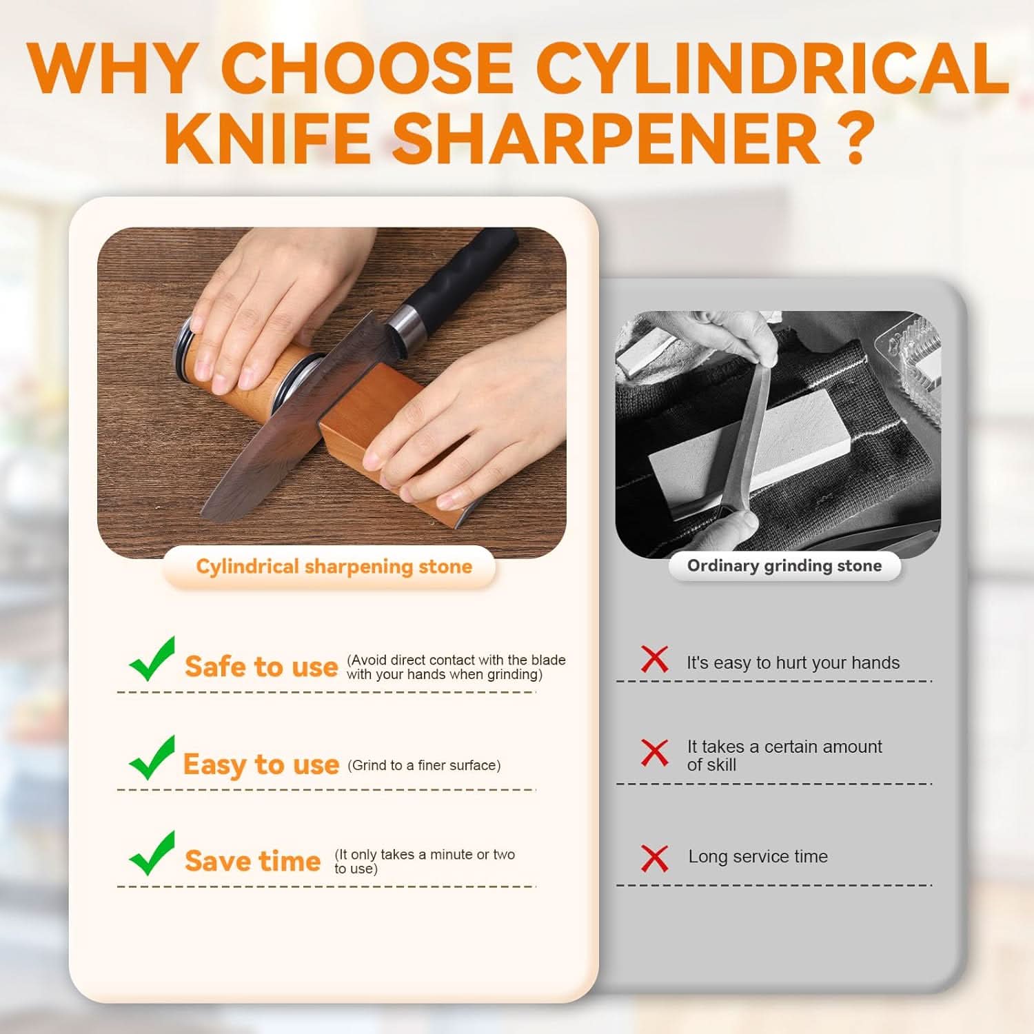 Vexon Pro Knife Sharpener with Diamond Roller