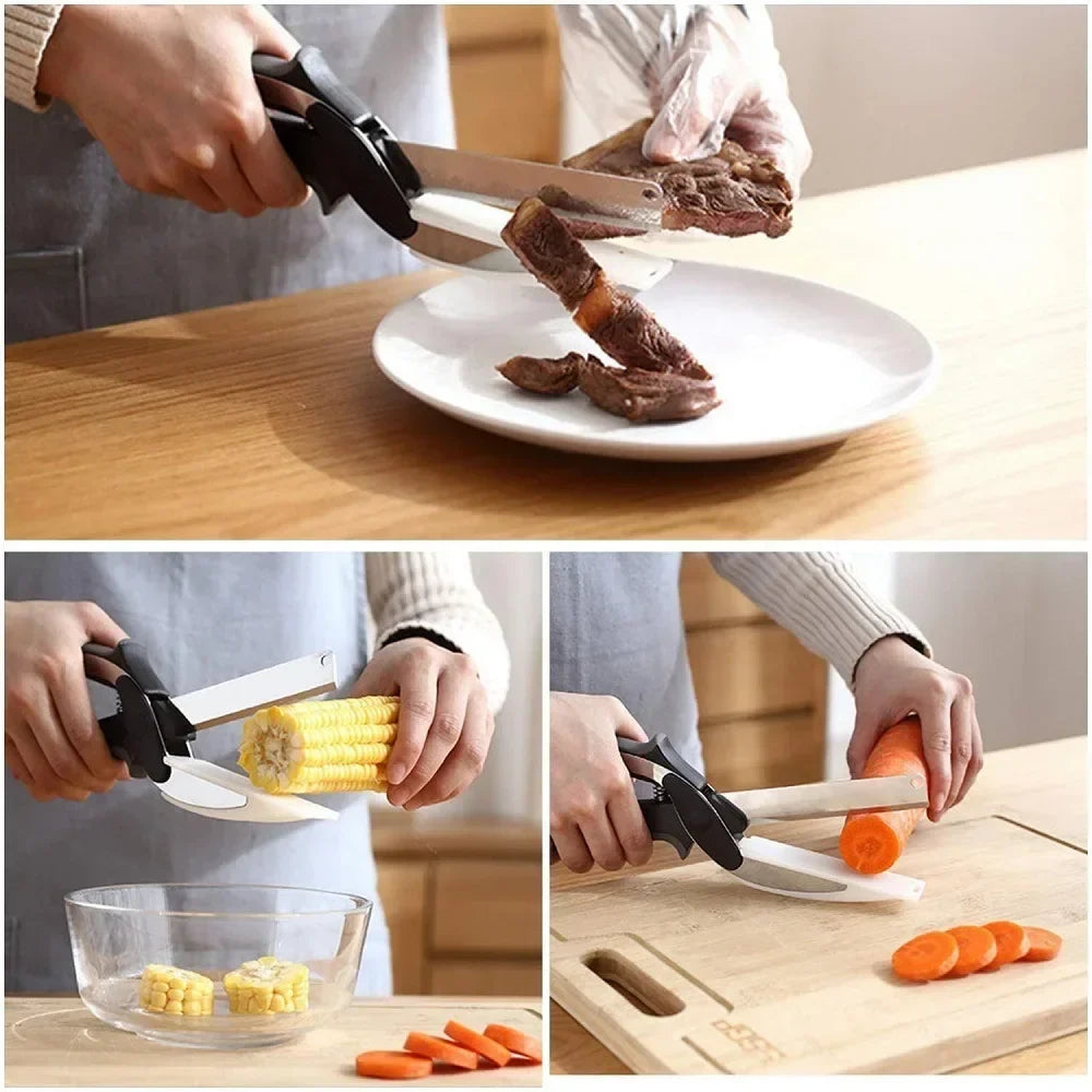Smart Kitchen Scissors | 2-in-1 Cutting Board Design VexonGear
