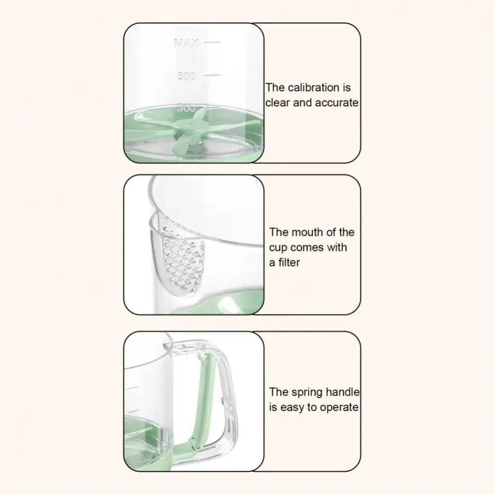 Kitchen Mixing Cup | Manual Stirring Beater With Spring Handle VexonGear