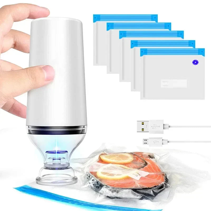 Portable Vacuum Sealer | USB Rechargeable Food Preserver VexonGear