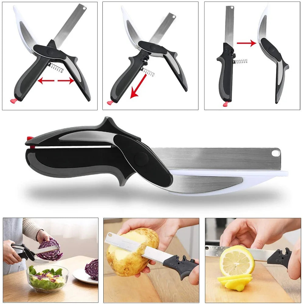 Smart Kitchen Scissors | 2-in-1 Cutting Board Design VexonGear