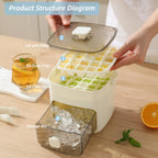 Modern Ice Cube Maker | Double Layer Storage With Handle VexonGear