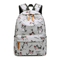 Kawaii Cat Pattern Backpack | Canvas School Bag With Fish Bone Print VexonGear