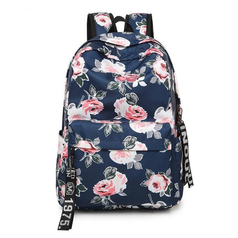 Kawaii Cat Pattern Backpack | Canvas School Bag With Fish Bone Print VexonGear