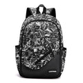 Urban Graphic Backpack | Black & White Geometric Pattern VexonGear