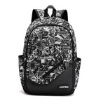 Urban Graphic Backpack | Black & White Geometric Pattern VexonGear