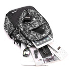 Urban Graphic Backpack | Black & White Geometric Pattern VexonGear