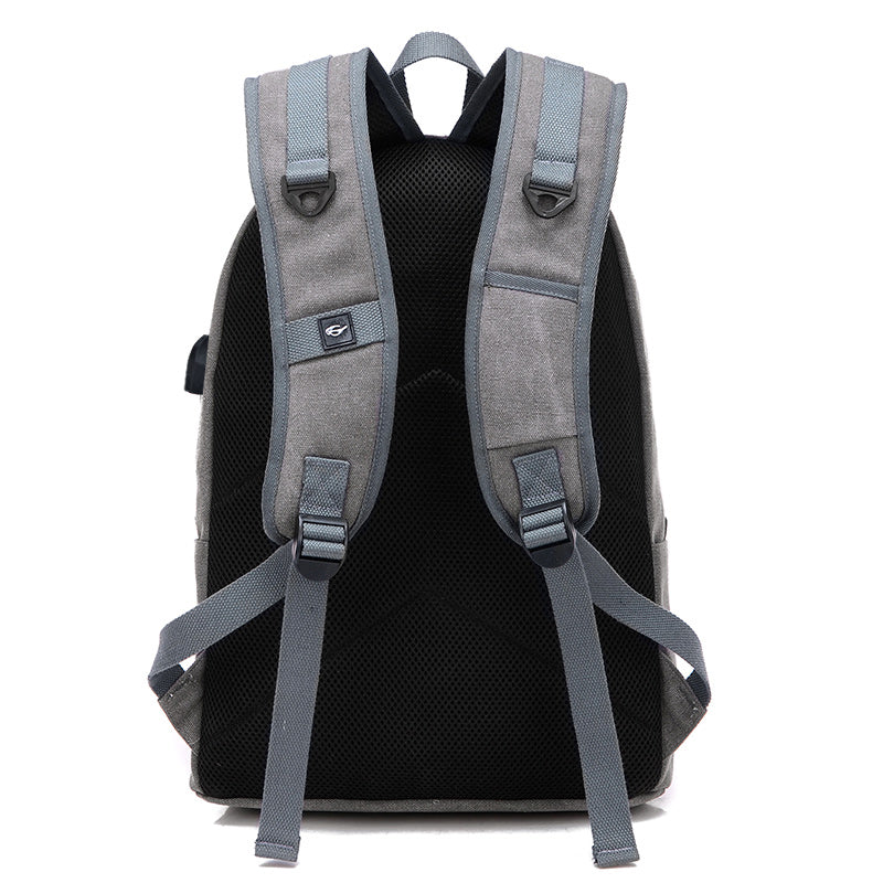 Canvas Student Backpack | USB Charging Port & Durable Design VexonGear