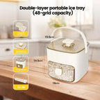 Modern Ice Cube Maker | Double Layer Storage With Handle VexonGear