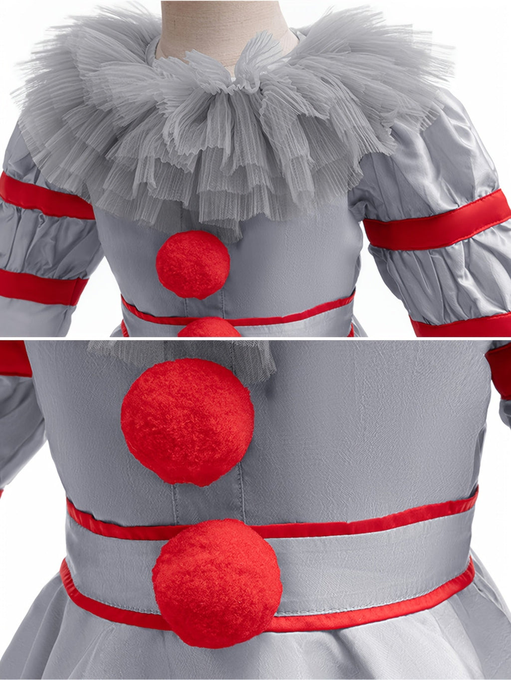 Halloween Clown Costume | Victorian Style Dress with Ruffles VexonGear