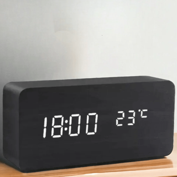 Vexon LED Wooden Clock with Voice Control
