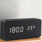 Vexon LED Wooden Clock with Voice Control