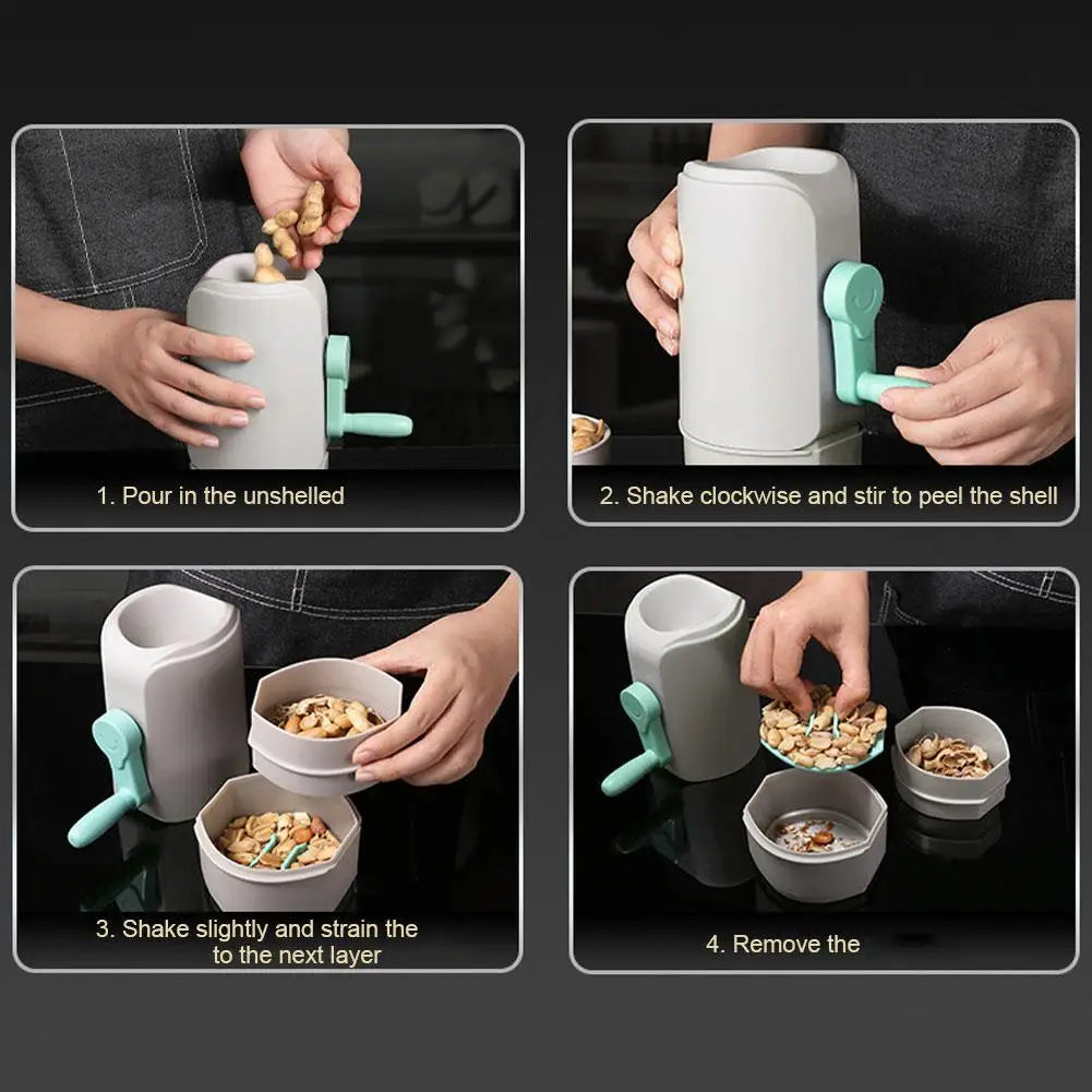Manual Nut Sheller | Dual Filter Peanut & Pistachio Peeler VexonGear