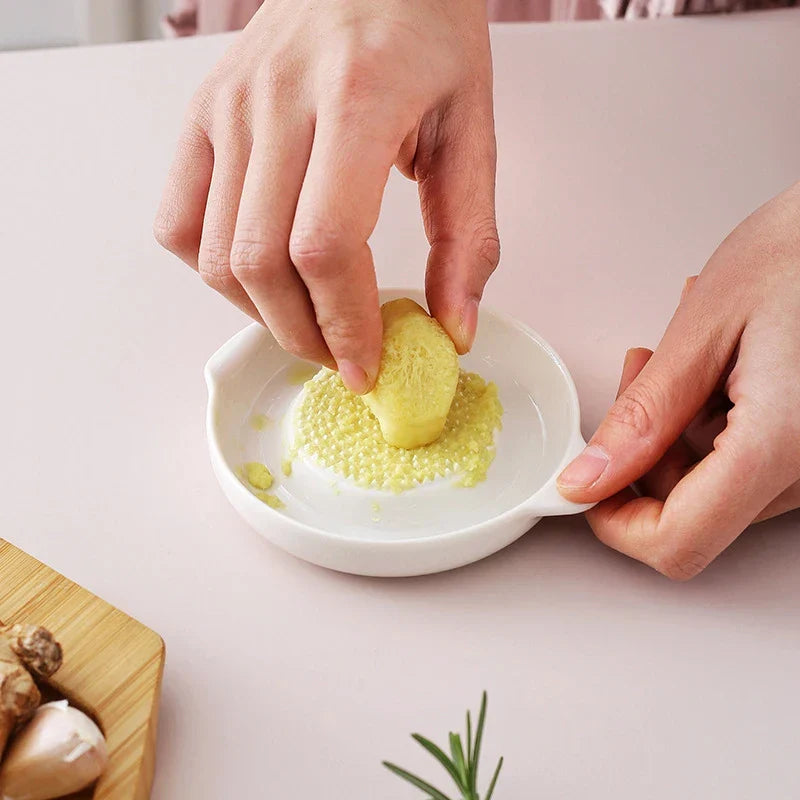 Ceramic Kitchen Grater | Premium White Grating Plate VexonGear