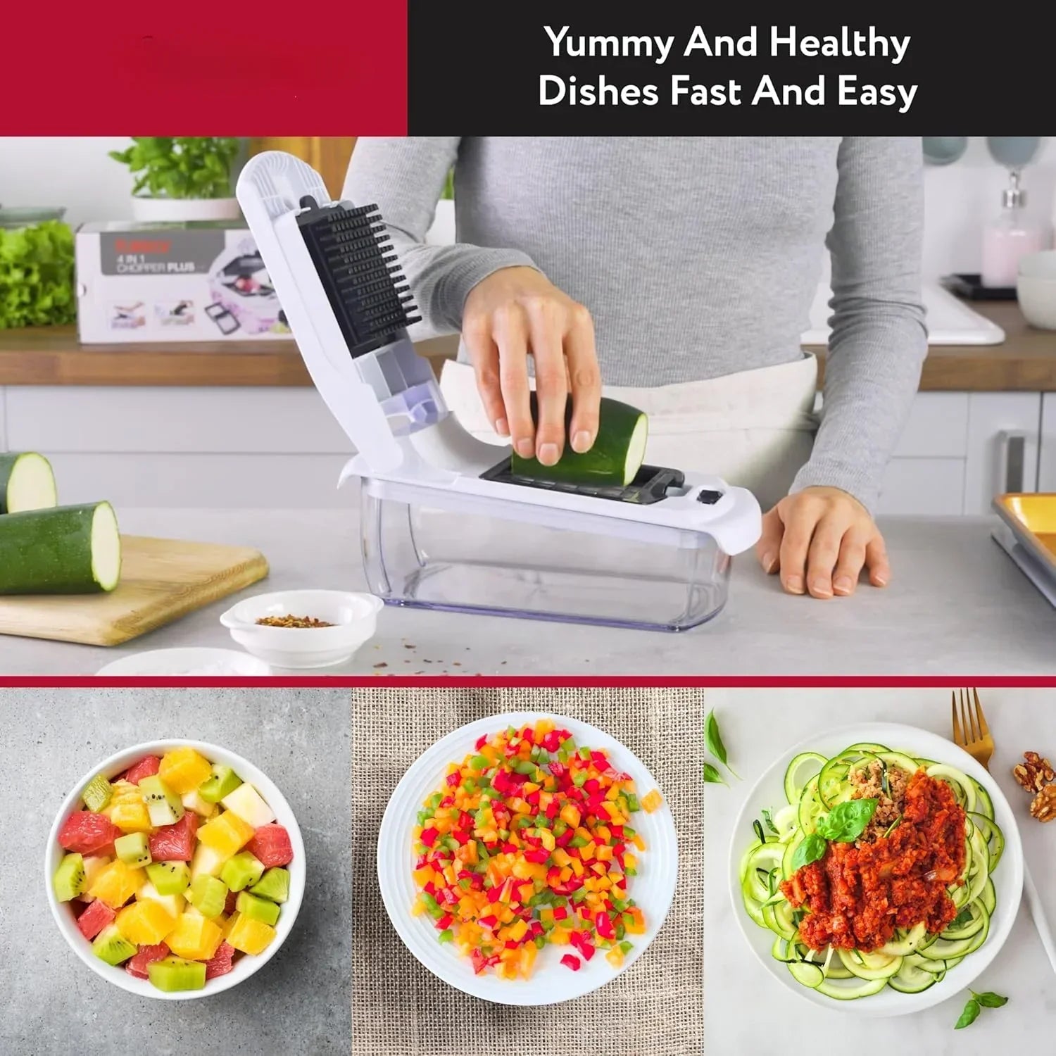 Multi-Function Vegetable Chopper | 6-in-1 Food Prep System VexonGear