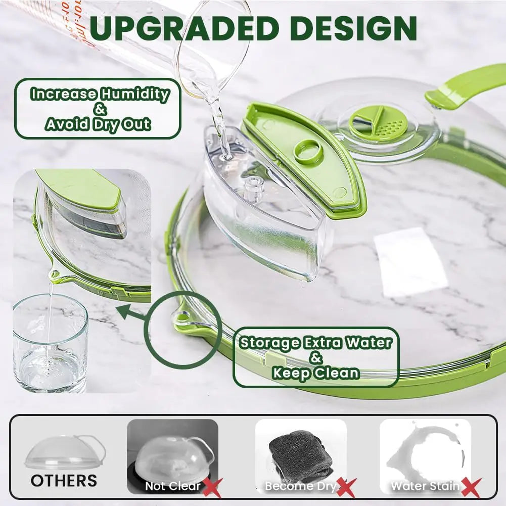 Microwave Food Cover | Steam Vent Splatter Guard With Handle VexonGear