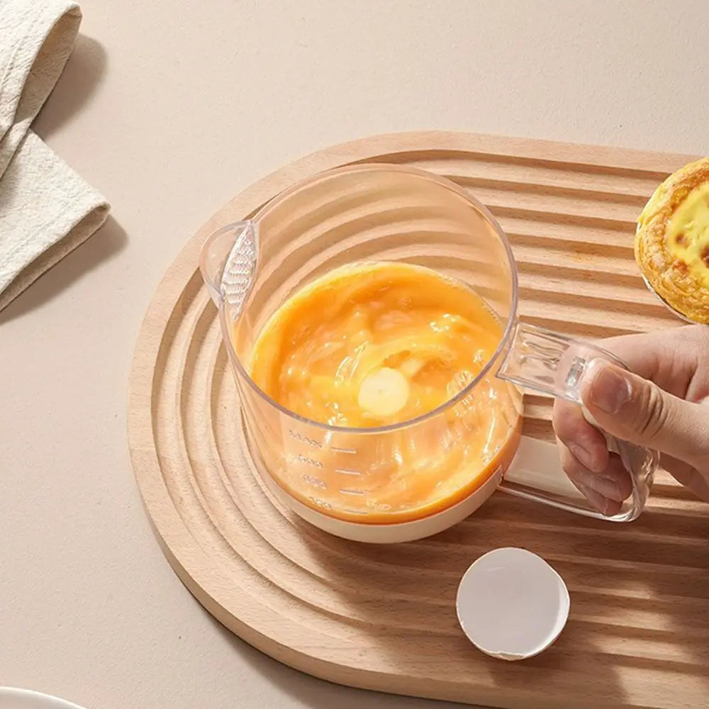 Kitchen Mixing Cup | Manual Stirring Beater With Spring Handle VexonGear