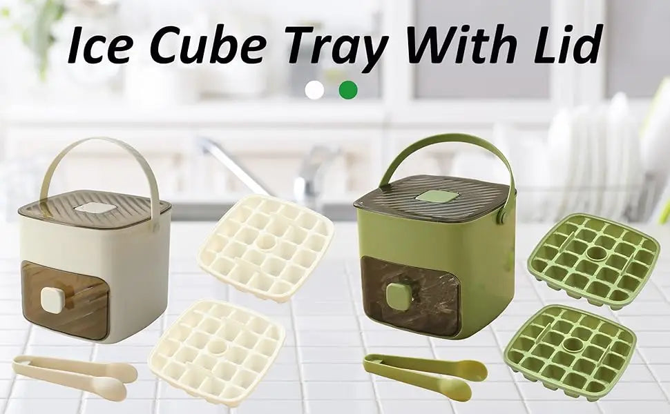 Modern Ice Cube Maker | Double Layer Storage With Handle VexonGear