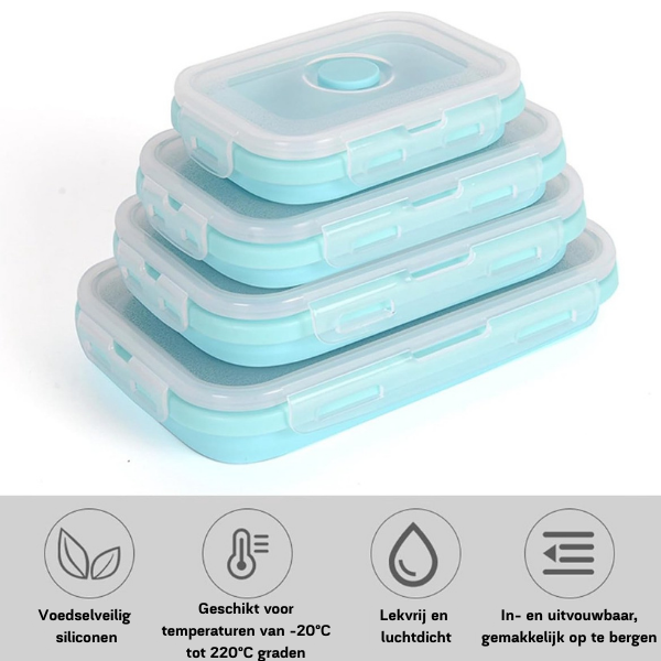 Collapsible Silicone Food Containers | Leak-Proof Storage Set VexonGear
