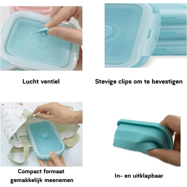 Collapsible Silicone Food Containers | Leak-Proof Storage Set VexonGear