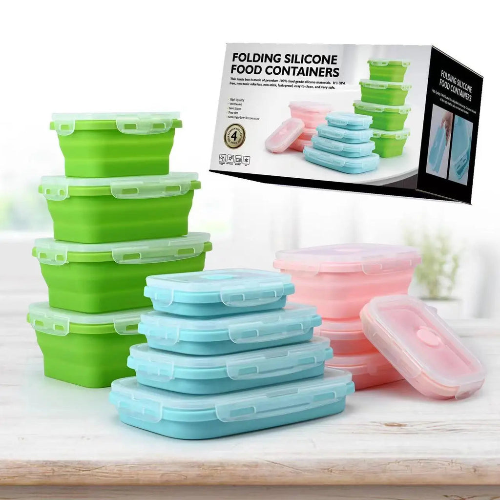 Collapsible Silicone Food Containers | Leak-Proof Storage Set VexonGear