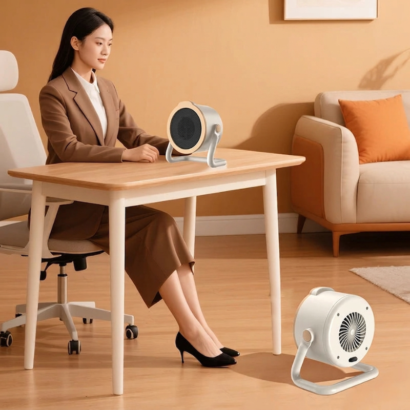 Space Heater Ceramic 1000W Portable Compact PP, Safe and Quick Heating