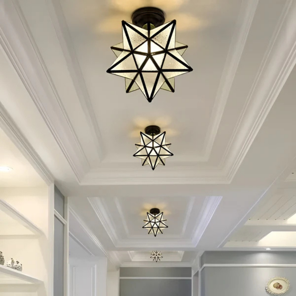 LED Ceiling Light Star Shaped Tri Color E27 for Hallways and Entryways VexonGear
