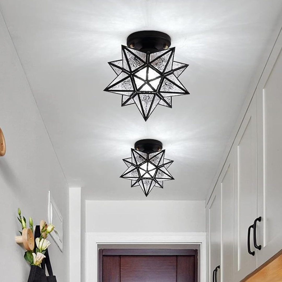 LED Ceiling Light Star Shaped Tri Color E27 for Hallways and Entryways VexonGear