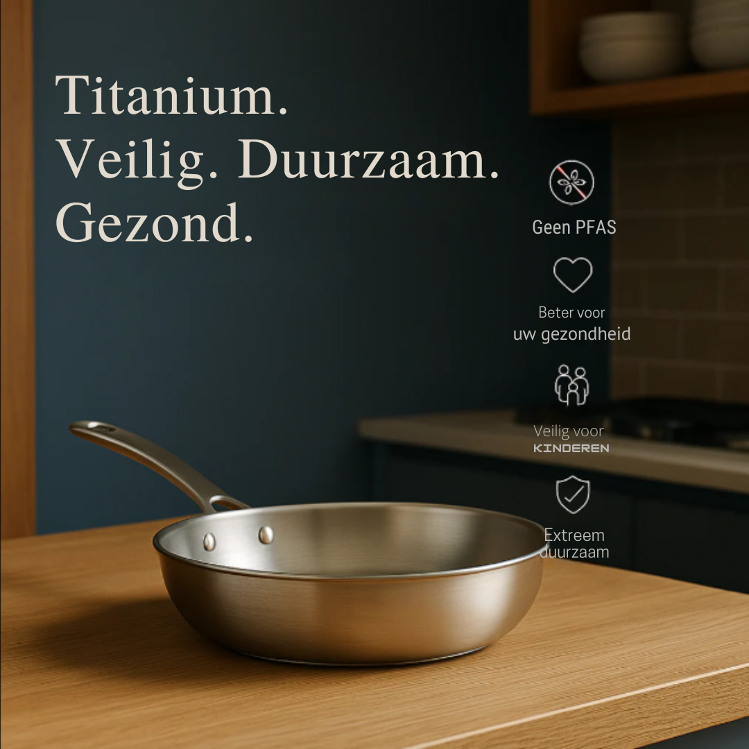 Titanium Hammered Pan Set | PFAS-Free with Matching Utensils VexonGear