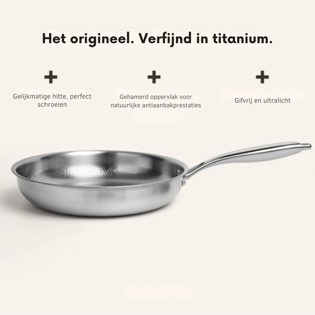 Titanium Frying Pan | Hammered Non-Toxic PFAS-Free Induction Cookware VexonGear