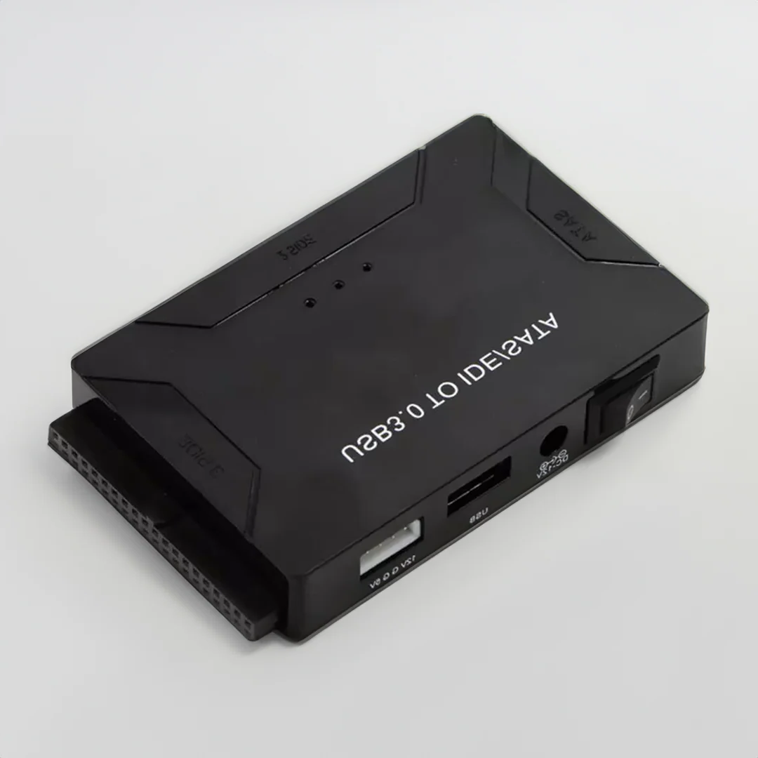 Hard Drive Adapter SATA IDE to USB 3.0 Converter Dual Interface with External Power Supply