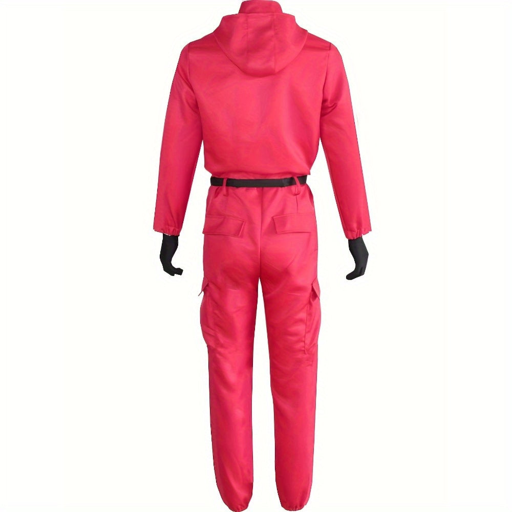Unisex Halloween Jumpsuit | Hooded Front-Zip Costume with Accessories VexonGear