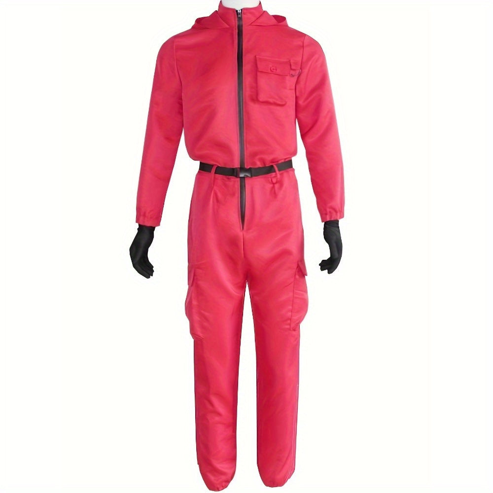 Unisex Halloween Jumpsuit | Hooded Front-Zip Costume with Accessories VexonGear