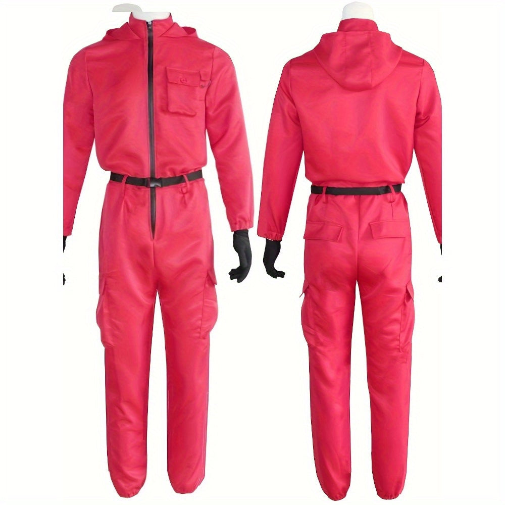Unisex Halloween Jumpsuit | Hooded Front-Zip Costume with Accessories VexonGear