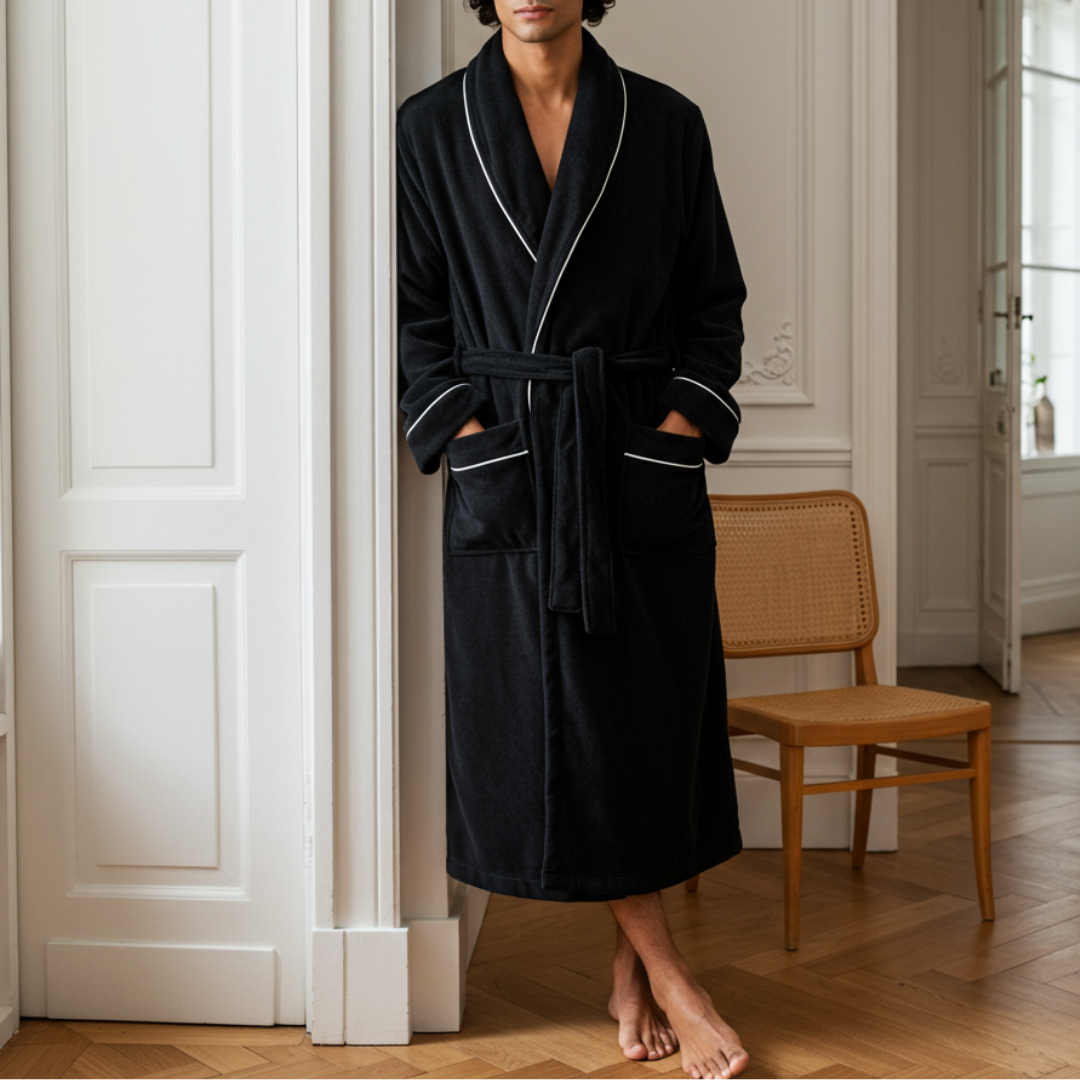 Bathrobe Plush Unisex Long Length Belted with Front Pockets VexonGear