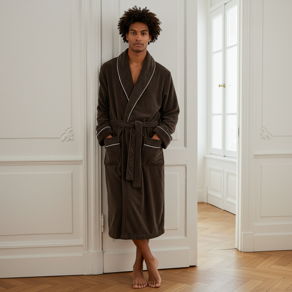 Bathrobe Plush Unisex Long Length Belted with Front Pockets VexonGear