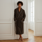 Bathrobe Plush Unisex Long Length Belted with Front Pockets VexonGear