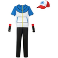 Anime Trainer Costume Set | Blue White Short Sleeve Collection VexonGear