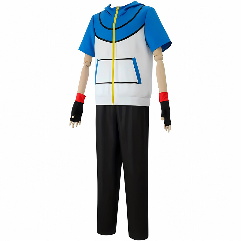 Anime Trainer Costume Set | Blue White Short Sleeve Collection VexonGear