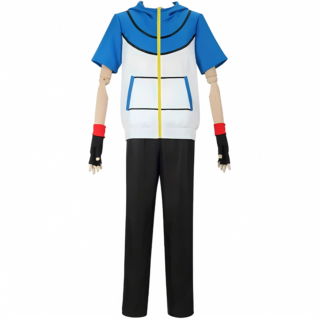 Anime Trainer Costume Set | Blue White Short Sleeve Collection VexonGear