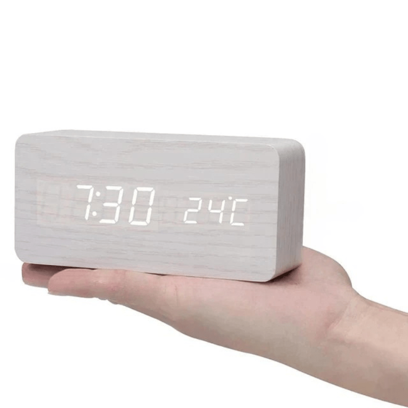 Vexon LED Wooden Clock with Voice Control VexonGear