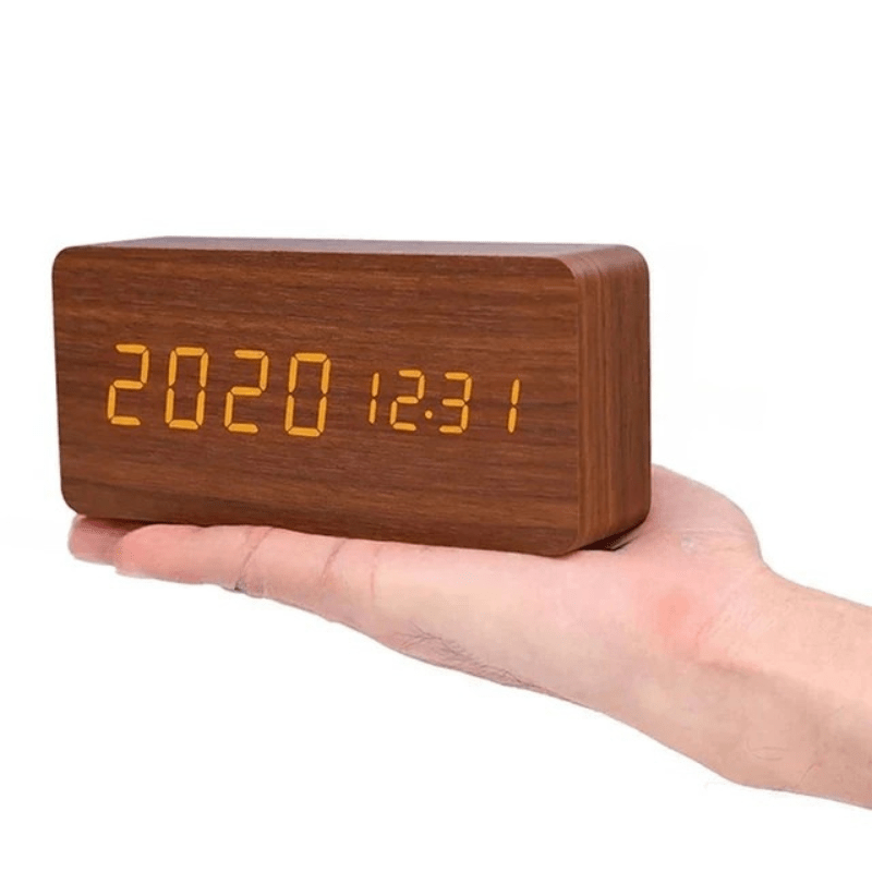 Vexon LED Wooden Clock with Voice Control VexonGear