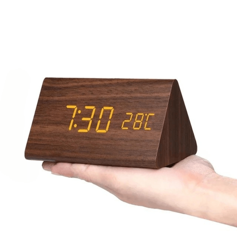Vexon LED Wooden Clock with Voice Control