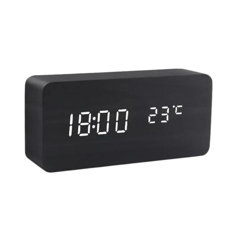 Vexon LED Wooden Clock with Voice Control VexonGear