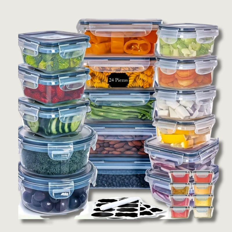 Food Storage Container Set | 24-Piece Leak-Proof System VexonGear