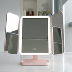 Makeup Mirror LED Light USB Rechargeable HD Glass 360 Swivel