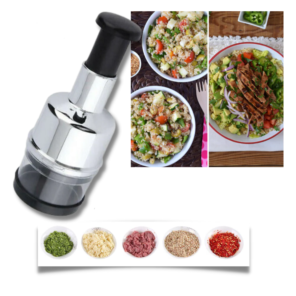 Stainless Steel Vegetable Chopper | Manual Press Design VexonGear
